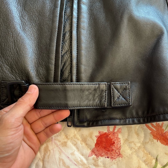 Balenciaga leather logo biker Jacket - Picture 13 of 16